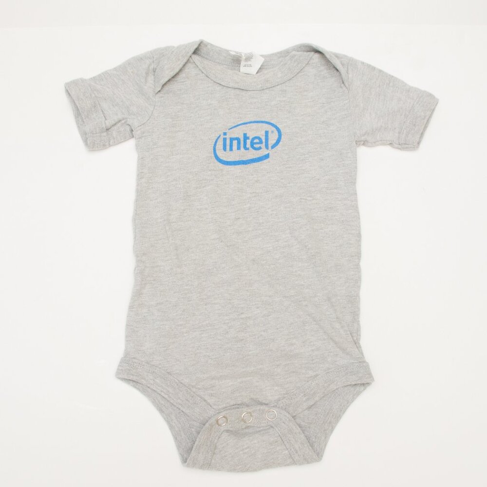 Intel Corp. Gray Baby Bodysuit Onesie